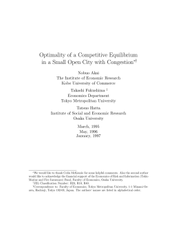Optimality of a Competitive Equilibrium in a Small Open City with