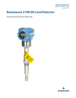 Manual Supplement: Rosemount 2140 - SIS Level Detector