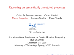 Reasoning on semantically annotated processes