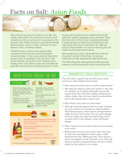 Facts on Salt: Asian Foods