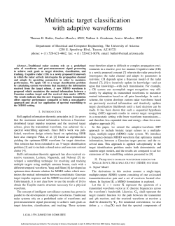 Multistatic target classification with adaptive waveforms