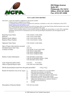 NCFA Ejection Report