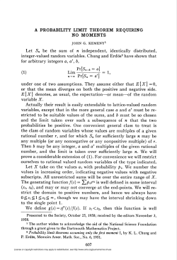 a probability limit theorem requiring no moments 607