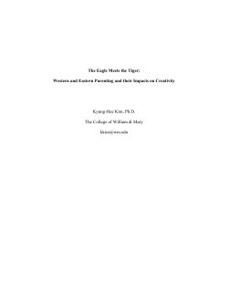 The Eagle Meets the Tiger: Western and Eastern Parenting and their