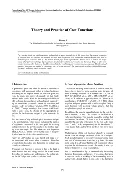 Theory and Practice of Cost Functions