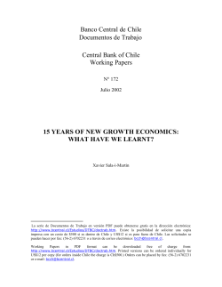 15 years of new growth economics: what have we learnt?