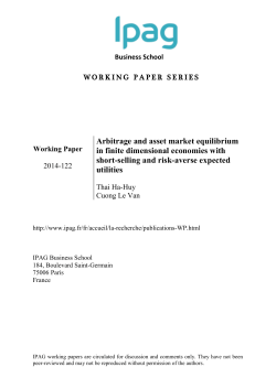 Arbitrage and asset market equilibrium in finite dimensional