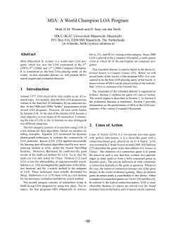 MIA: A World Champion LOA Program