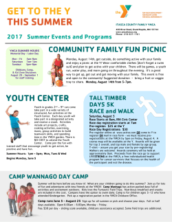 get to the y this summer - Itasca County Family YMCA