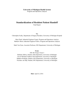 Final Report - University of Michigan