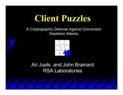 Client Puzzles