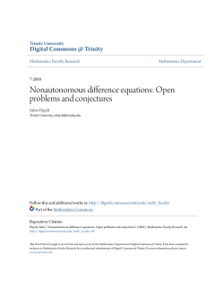Nonautonomous difference equations: Open problems and