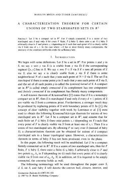 A characterization theorem for certain unions of two starshaped sets in