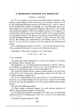 A SEPARATION THEOREM FOR MANIFOLDS