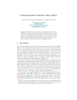 A Formal Model of Identity Mixer Mixer