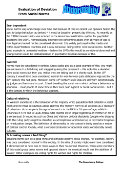 Evaluation of deviation from social norms_website