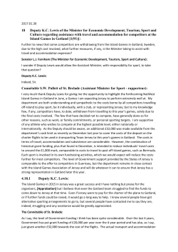 18 Deputy K.C. Lewis of the Minister for Economic Development