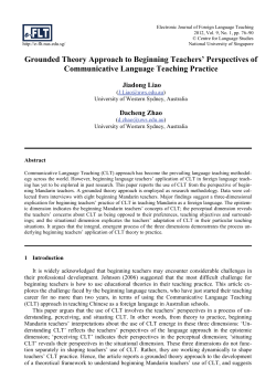 Grounded Theory Approach to Beginning Teachers` Perspectives of