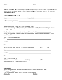 Einstein Physicians Montgomery!