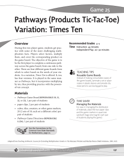 Pathways (Products Tic-Tac-Toe) Variation: Times Ten