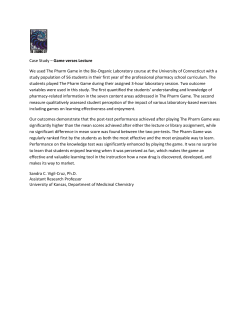 Case Study &ndash; Game verses Lecture We used