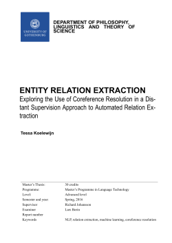 entity relation extraction