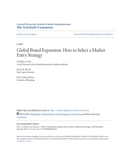 Global Brand Expansion: How to Select a Market Entry Strategy