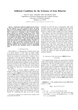 Sufficient Conditions for the Existence of Zeno Behavior