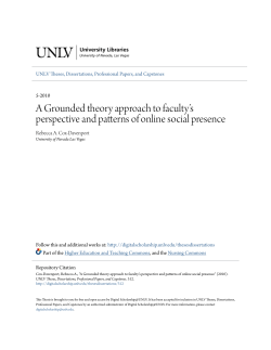 A Grounded theory approach to faculty`s perspective and patterns of