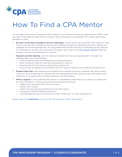 How To Find a CPA Mentor