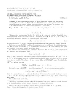 on transience conditions for markov chains and random walks