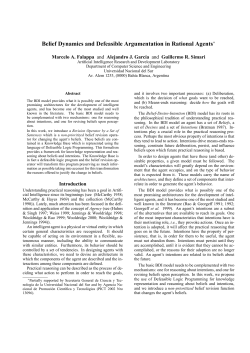 Belief Dynamics and Defeasible Argumentation in Rational Agents