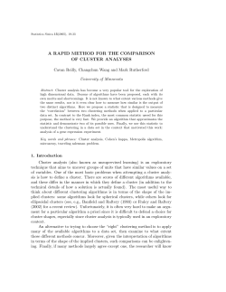 a rapid method for the comparison of cluster analyses
