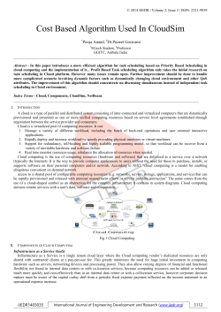 Cost Based Algorithm Used In CloudSim