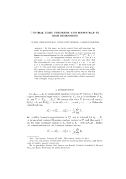CENTRAL LIMIT THEOREMS AND BOOTSTRAP IN