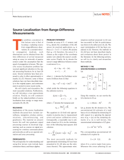 Lecture notes-source localization from range