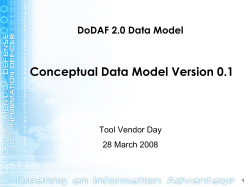 DoDAF Conceptual Data Model - 28 March