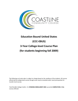 Semester 2 (one college class): Possible Units (3.0)