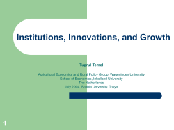 Institutions, Innovations, and Growth