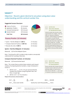 Grade 5 Mathematics Module 1, Topic C, Lesson 7