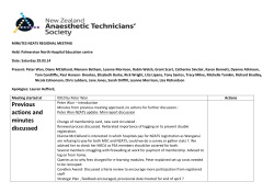 Previous actions and minutes discussed