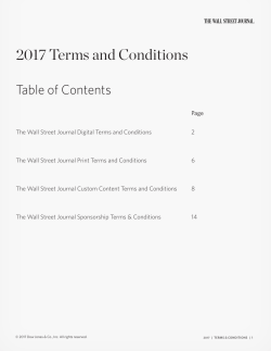 2017 Terms and Conditions