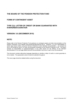 Form of Type C(i) contingent asset - letter of credit/bank guarantee