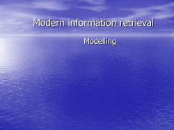 Advanced information retrieval