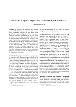 Decidable Weighted Expressions with Presburger Combinators