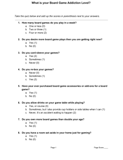 What is your Board Game Addiction Level?