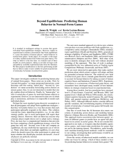 Beyond Equilibrium: Predicting Human Behavior in Normal