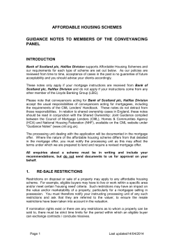Affordable Housing Guidance Notes