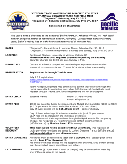 Dogwood 2017 Meet information posted May 25 2017