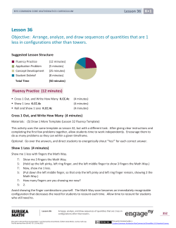 Kindergarten Mathematics Module 1, Topic H, Lesson 36